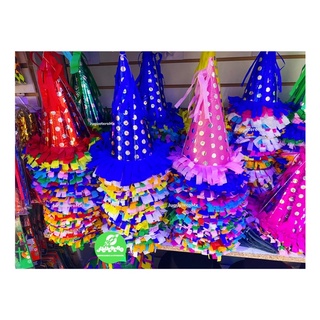 Sombrero Gorrito de Cumpleaños Fiestas Cartón Varios Colores 5pzs (1)