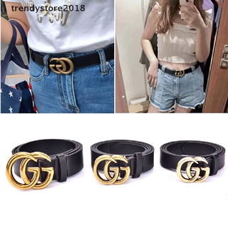 trendystore2018 tres tamaños doble g hebilla cinturón mujeres señora metal cuero jeans vestido cintura mx