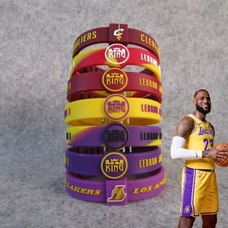 Baloncesto Lakers Cavaliers estrella LeBron James firma ajustable pulsera deportiva silicona pulsera ventilador bolsa