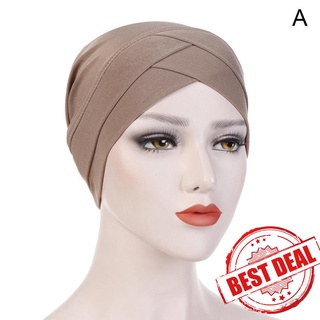 Cross Forehead Candy Color Base Indian Hat Turban Hat A4L7