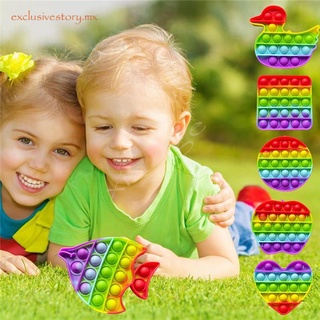 Push Pop It burbuja sensorial arco iris Fidget unicornio juguete emociones alivio del estrés juguetes