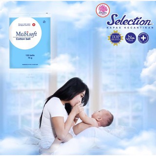 Abm Wholesale - Medisoft Selection - bola de algodón (75 gr, 120 gr, algodón redondo, para bebés y niños, seguro suave) (4)