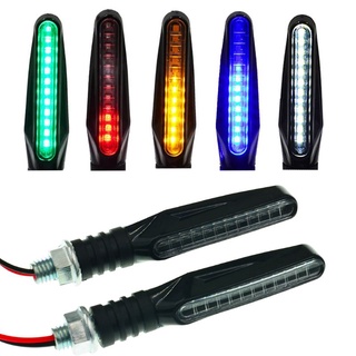 Edb* 2 pzs luces intermitentes para motocicleta/luz intermitente 12 SMD/luz intermitente de agua parpadeante para motocicleta/lámpara de freno