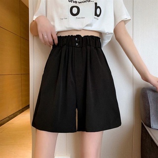 Primavera casual pantalones de las mujeres 2021 cintura elástica suelta recta pantalones cortos eran delgados y [2021]lliyuanzhuang.my