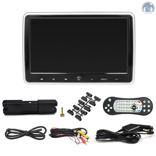 Lighthome JD-1018D 10.1 Inches Car Headrest DVD Player Auto Monitor Touch Button Built-in Speakers Support Game Disk FM IR HD Input AV IN OUT Memory Card Slot
