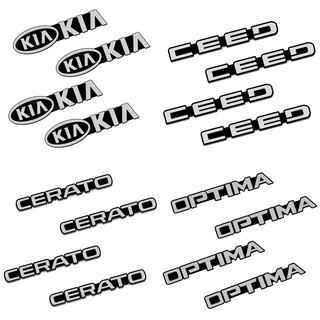 4 unids/set coche Audio decorativo pegatina Control Central Multimedia aluminio emblema insignia calcomanía para KIA Soul Ceed RIO Sportage Cerato Optima Sorento Picanto Picanto (2)