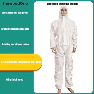 [thewoodOne] Disposable Isolation Clothing One-piece Non-woven Industrial Protective Clothing .