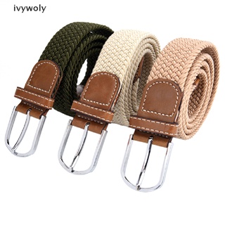 Ivywoly Cinturón Para Hombres Elástico Cintura Hebilla De Lona Trenzado Para Hombre Tejido Correas Elásticas MX (1)