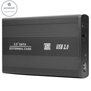 3.5 Pulgadas USB 2.0 A Puerto SATA SSD Caja De Disco Duro 480Mbps HDD Caso