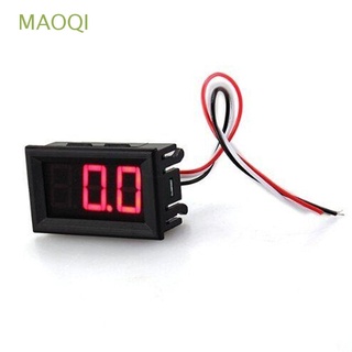 maoqi diy medidor de pantalla 3 alambres voltímetro digital probador auto coche rojo mini batería dc 0-30v prueba de voltaje/multicolor