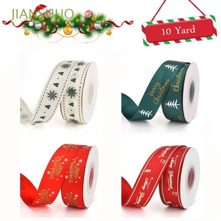 jianshuo 2/2.5 cm cinta bronceadora artesanía decoración de navidad cinta de navidad envoltura de arte costura diy impreso feliz navidad satén cinta