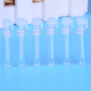 xo94 10/50pcs mini 1ml vial de vidrio vacío botella de laboratorio perfume aceite líquido.