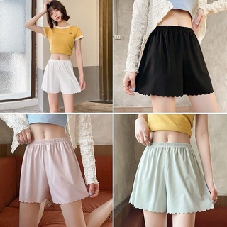 【NEW】Thin Ice Silk Safety Short Pants Women Loose Wide Leg High Waist Sports Korean Style Woman Pants【WITH GIFT】