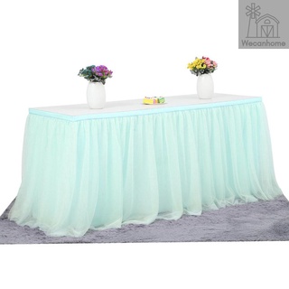 hecho a mano de tul falda de mesa mantel decorativo vajilla de tela para rectángulo o mesa redonda casa mesa rodapié para fiesta boda banquete picnic