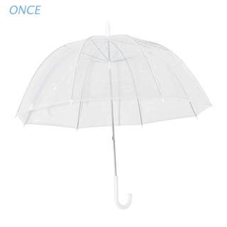 ONCE Fashion Transparent Clear Bubble Dome Shape Umbrella Outdoor Windproof Umbrellas Princess Weeding Decoration