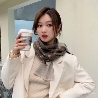 2021Nueva bufanda de lana de otoño e invierno estilo coreano versátil moda linda chica invierno cuello protección cálida bufanda