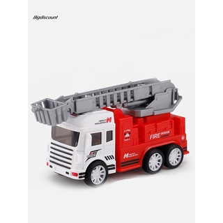 Plástico construcción camión modelo camión de bomberos RC construcción Dumper coche juguete escalera de elevación para niños (6)