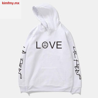 New product personalized letter expression LOVE autumn and winter plus velvet hooded sweater hoodies men