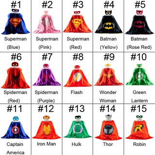 Doble cara batman superman capa máscara Reversible superhéroe capa supergirl capa + máscara conjunto