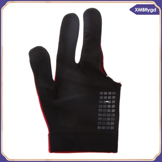 [lygd] guantes de billar rojo y negro mano izquierda 3 dedos para palo de billar (3)