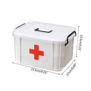 Botiquín de primeros auxilios portátil caja de emergencia medicina pecho para el hogar viajes al aire libre Hospital farmacia plástico contenedor de almacenamiento (2)
