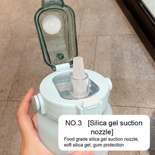 Taza De Plástico De Alta Temperatura De 2 L Con Paja Grande Para Botella De Agua Portátil/Capacidad (7)