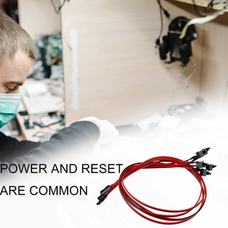 Universal Power Line placa base Reset On/Off botón de reemplazo Cable para PC de escritorio (1)