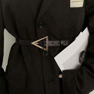 Nicho cinturón mujer ins solo producto francés retro triángulo cinturón vestido camisa chamarra traje faja (1)