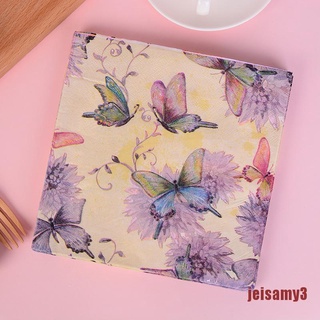 [jei] 20pcs mariposa patrón Decoupage servilleta papel pañuelo para decoración de boda de navidad Jsy (3)