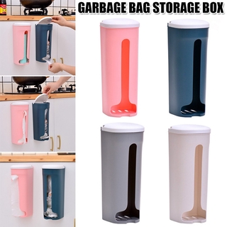 Dispensador de bolsas de plástico montado en la pared de comestibles bolsas de basura organizador caja de almacenamiento titular para la cocina del hogar