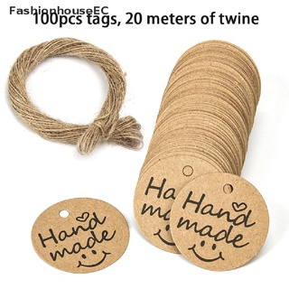 fashionhouseec 100 piezas de papel kraft natural con etiquetas de regalo para precio etiquetas de ropa diy etiquetas de venta caliente