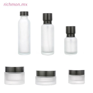 richmo 20/30/50g tarro crema 50/120/150ml vacío esencia loción dispensador de tóner recargable contenedor cosmético botella de vidrio para viaje (1)