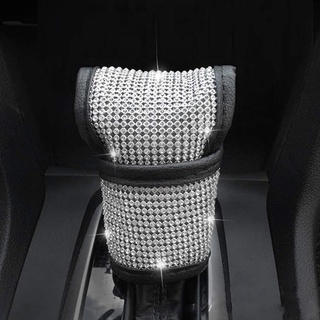 4 piezas de cristal de diamantes de imitación accesorios de coche para las mujeres de cambio de la cubierta de engranajes auto freno de mano cubierta para el interior del coche accesorios (5)