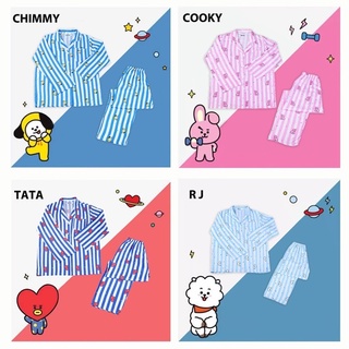BTS pijamas Kpop BT21 de dibujos animados hogar Casual desgaste pijamas de dos piezas traje (1)