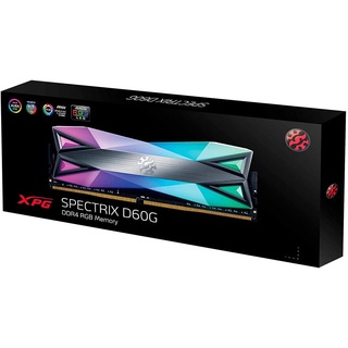 RAM ADATA D60G DDR4 8GB 3200 TITANIO RGB AX4U32008G16A-ST60 (3)