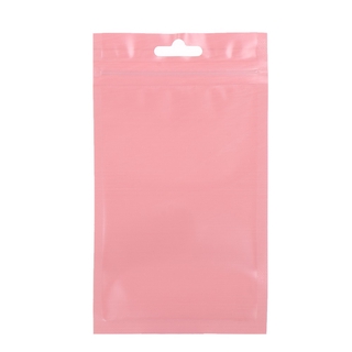 IULI 20 unids/set bolsas de almacenamiento al por menor impermeable papel de aluminio bolsa de embalaje autosellable con agujero colgante de plástico mate cremallera Pack reclinable bolsas/Multicolor (2)