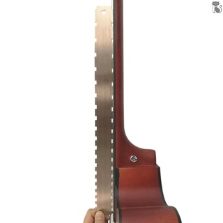 Go guitarra cuello muesca regla de acero inoxidable guitarra cuello muescas borde recto Luthiers herramienta