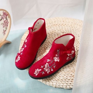 Otoño e Invierno zapatos bordados de Mujer Zapatos de estilo étnico cómodos zapatos de fondo suave para Han ropa china zapatos planos Retro para ancianos O29K (4)
