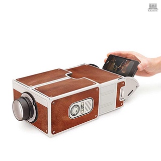 V Mini proyector de teléfono inteligente de cine portátil uso doméstico DIY proyector de cartón de entretenimiento familiar dispositivo proyectivo
