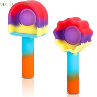 SPRING_LIKE Gift Fidget Toys Portable Decompression Toys Pen Cap Cute Silicone Relief Toys For Children Adult Educational Anti Stress Fidget Toys/Multicolor