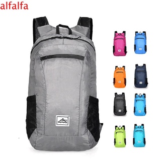 ALFALFA 20L Lightweight Double-Shoulder Bag Large Capacity Travel Bags Canvas Backpack Waterproof Mountaineering Foldable Leisure Travel Accessories Hiking Rucksacks Daypack/Multicolor