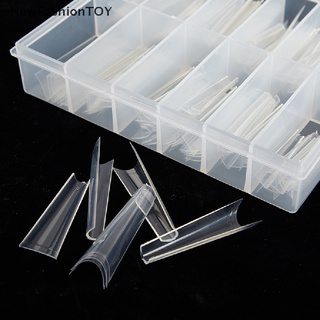 [NewFashionTOY] 500pcs/Bag XXL Extra Long Coffin Nail Tips Half Cover Press Clear Fake Nails Hot Sale