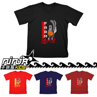 Camiseta para niñas urraca Stone farm Gacor Kicau Mania edad de manga corta 3-12 años Ninja niños
