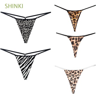 SHINKI Lencería Tanga femenina Sexy adj. Resumen Pantera f. Mujeres Tanga bikini Algodón Impecable Ropa interior Cordón Ropa interior sexy