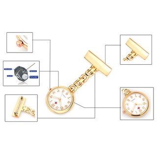 enfermera reloj, liso clásico números árabes escala relojes de cuarzo enfermera mesa bolsillo reloj vintage, con clip bolsillo