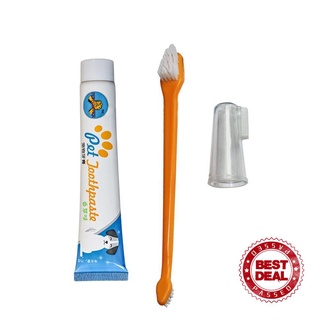 Pet Supplies Cat Dog Toothbrush Toothpaste Set Mouth Cleaning Care K4G2