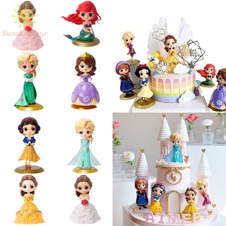 Niños juguetes princesa lindo muñeca de dibujos animados Anime figuritas tarta Topper fiesta