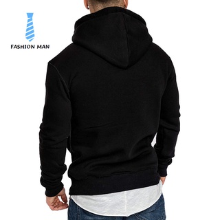 Men Winter Hoodies Long Sleeves Pockets Hooded Pullover Minimalist Casual Sports Tops (5)