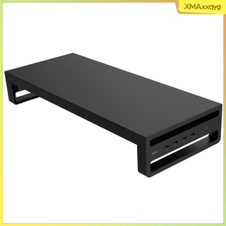 [xmaxxqyg] aluminio portátil pc monitor escritorio soporte elevador mesa organizador de escritorio reino unido