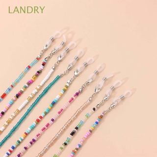 LANDRY Trendy Crystal Bead Chain Neck Straps Glasses Chain Face protection Necklace Women Anti-lost Hold Straps Fashion Men Children protection Cord Holders